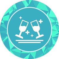 Two Glasses Romantic Vector Icon