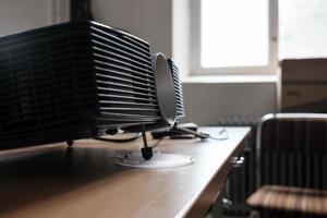 presentation projector in old authentic class auditorium photo