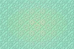 Arabic Islamic geometric pattern background with 3D view vector