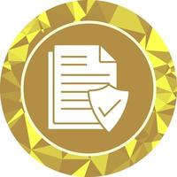 icono de vector de documento válido