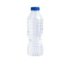 Plastic water bottle isolated on white background. photo