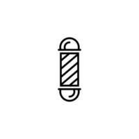 Barber pole outline flat icon vector