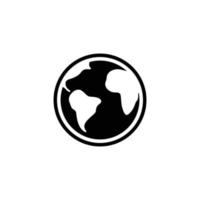 Ilustración de vector de icono de globo de tierra