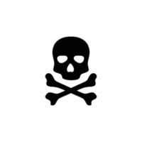 Skull simple flat icon vector illustration