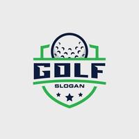 Ilustración de vector de diseño de logotipo de emblema de golf