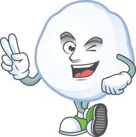 Snowball cartoon mascot style vector