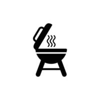 Ilustración de vector de icono plano simple parrilla