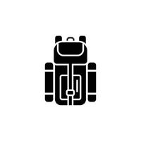 Camping backpack simple flat icon vector illustration