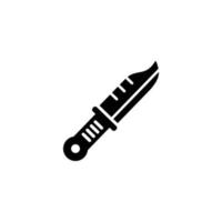 cuchillo de camping simple icono plano ilustración vectorial vector