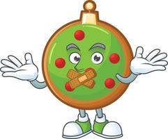 galletas de bola de navidad verde vector