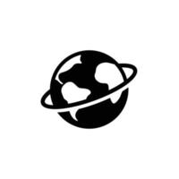 Ilustración de vector de icono de globo de tierra