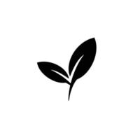 Leaf simple flat icon vector illustration