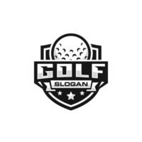 Ilustración de vector de diseño de logotipo de emblema de golf