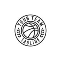 Basketball team emblem logo design vector illustration