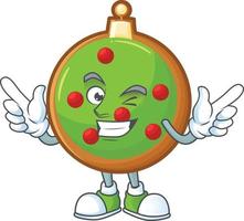 Green Christmas Ball Cookies vector