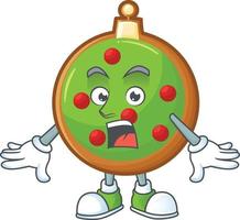 Green Christmas Ball Cookies vector