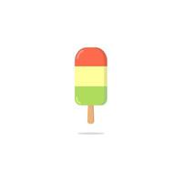 ice cream sticks three fresh fruit flavors vector design isolated white background