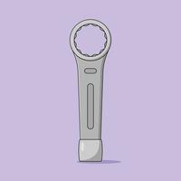 Wrench Vector Icon Illustration. Spanner Vector. Flat Cartoon Style Suitable for Web Landing Page, Banner, Flyer, Sticker, Wallpaper, Background