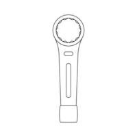 Wrench Outline Icon Illustration on Isolated White Background  Keywords langu vector