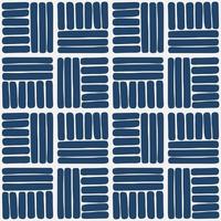 Blue and white japanese folk square pattern vector