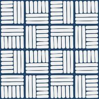 Blue and white japanese folk square pattern vector