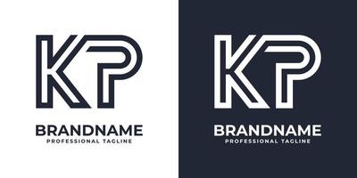 Simple KP Monogram Logo, suitable for any business with KP or PK initial. vector