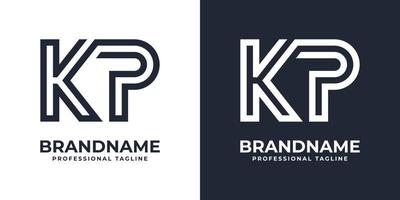 logotipo de monograma kp simple, adecuado para cualquier negocio con inicial kp o pk. vector