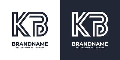 logotipo de monograma kb simple, adecuado para cualquier negocio con inicial kb o bk. vector