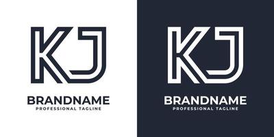 logotipo de monograma kj simple, adecuado para cualquier negocio con kj o jk inicial. vector