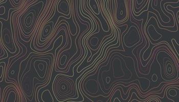 Topographic map. Abstract background with lines and circles. Red mountain contour lines. Topographic terrain. Red, yellow background with space grid Topographic background vector