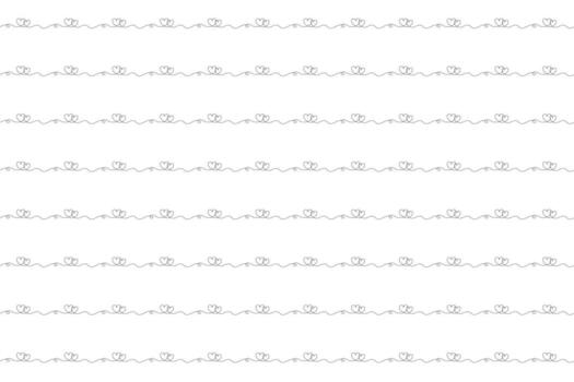 Hearts with continuous hand line on white background. Minimal vector design.