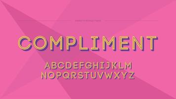 Highlight Modern Inline Stylish Font vector