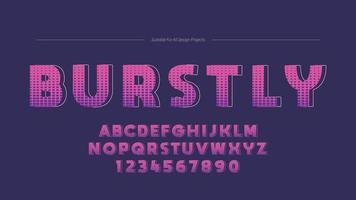 Retro Disco Pop Art Stylish Font vector