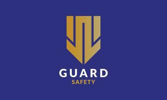 Logo emblem guard concept illustration protect vector