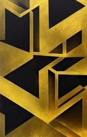 Ornate Black and Gold Geometric Pattern for Wall and Banner Design photo