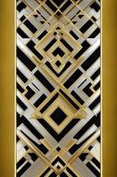 Wall Decoration and Wallpaper Design with Classic Black and Gold Ornament photo