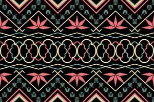Colorful geometric ethnic seamless pattern design for wallpaper, background, fabric, curtain, carpet, clothing, and wrapping. vector