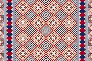 Colorful geometric ethnic seamless pattern design for wallpaper, background, fabric, curtain, carpet, clothing, and wrapping. vector