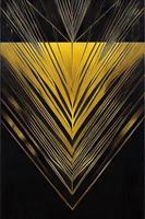 Decorative Wall Design with Retro Style Graphics in Black and Gold photo