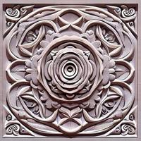 The Beauty of Wooden Floral Engraving in Decorative Architecture photo