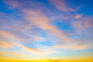 evening sky with colorful clouds in the sunset photo