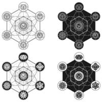 Metatron vector design with chakra symbol