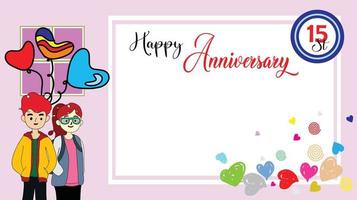 Happy Anniversary Card Vector Art, Icons, and Graphics for Free Download