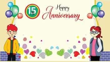 Happy Anniversary Card Vector Art, Icons, and Graphics for Free Download