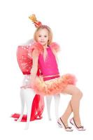 Little girl wearing candy costume photo