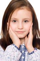 Portrait of charming little girl. Isolated photo