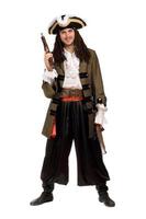 man in a pirate costume with pistols photo