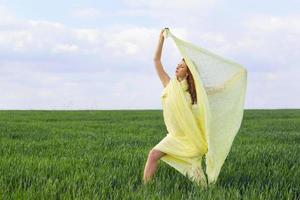 Beautiful expressive young woman photo