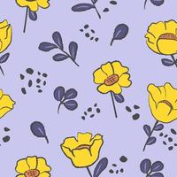 objeto de garabato dibujado a mano. forma contemporánea abstracta y patrón transparente de vector de flores. adecuado para la moda, el papel de envolver o el diseño de fondo