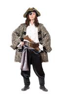 Man dressed as pirate. Isolated photo